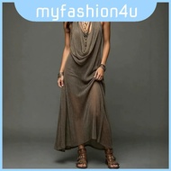 Knit Korean Boho Dress Outfit With Sleeveless Design Summer For