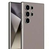 Luxury Ultra-Thin Metallic Lacquer Solid Color Artificial Leather Phone Case Compatible With Samsung