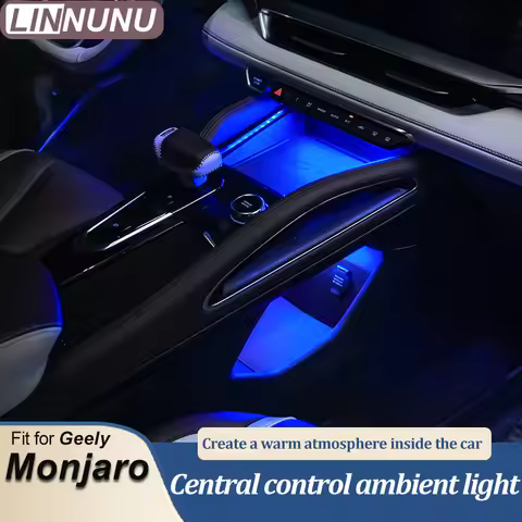 LINNUNU Ambient Light Strip Fit for Geely Monjaro Manjaro 7Colors Atmosphere Central Control Saddle 