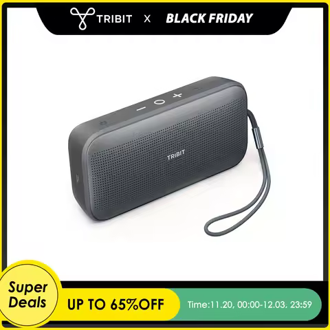 Tribit StormBox Flow Portable Speaker 25W Power With Deep Bass, IP67 Waterproof, Camping/Hiking Wire