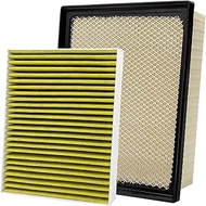 Capume 2PCS Cabin Engine Air Filter Kit Fits for 2011-2021 Grand Cherokee 3.6L/5.7L/6.4L, 2011-2025
