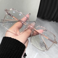 Square kaca bingkai besar fesyen Brown Anti-biru cahaya kaca Retro Trend kaca Cermin Mata Hitam Vira