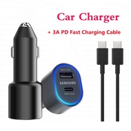 45W/15W Dual USB Ports Adaptive Fast Charging 2.0 Car Charger Adapter 1M 3A USB TYPE C Cable For Sam