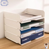MUKUI 1Pcs Office Book Rack Desktop File Tray Stackable Stationery Paper Holder Shelf A4 Size A4 Doc