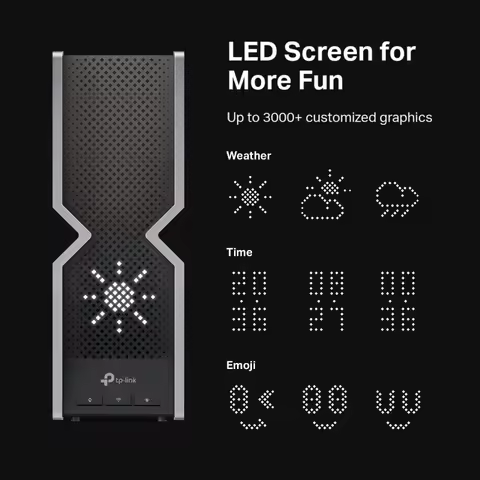 Tri-Band WiFi 7 Router BE19000(Archer BE800) 12-Stream 19 Gbps 2Γ10G + 4Γ2.5G Ports LED Screen, 8 Hi