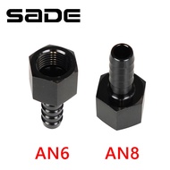SADE 1PCS 6AN 8AN Thread Male To 3/8" Fuel Line Hose Adapters AN6 AN8 Hose Barbed Fitting Adapter wi