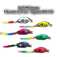 SOFT FRONG MODEL MINNOW ASIS LURE SIZE 3.7CM WEIGHT 5GRM HOOK 1/0 KESTING BAIT