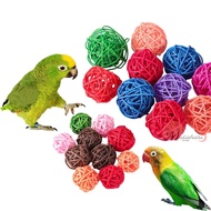 2Pcs Pet Bird Toys Rattan Ball Toy Budgie Parakeet Cockatiel Chewing Playing Toys Parrot Cages Toys