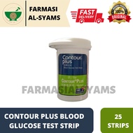 CONTOUR PLUS BLOOD GLUCOSE TEST STRIP 25'S