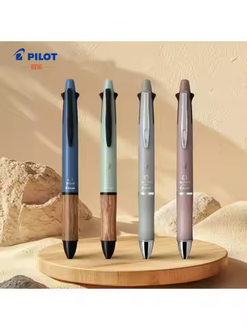 PILOT DR-GRIP 4+1 Four-color Ballpoint Pen & Mechanical Pencil Comfortable Wooden Pole Multi Functio