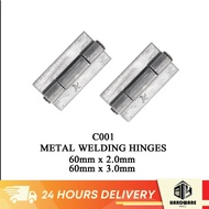 [4Pcs] 2mm 3mm Metal Hinges Steel Welding Door Gate Hinge Flag Grill Butterfly Grille Ensel Pintu Be
