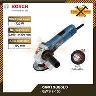 Bosch 4" Angle Grinder Speed Control GWS7-100 Grinder Adjustable Speed Variable Speed Angle Grinder