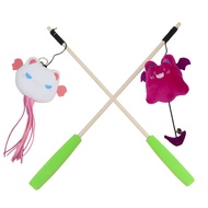 Little Devil Angel Teasing Cat Stick Toy