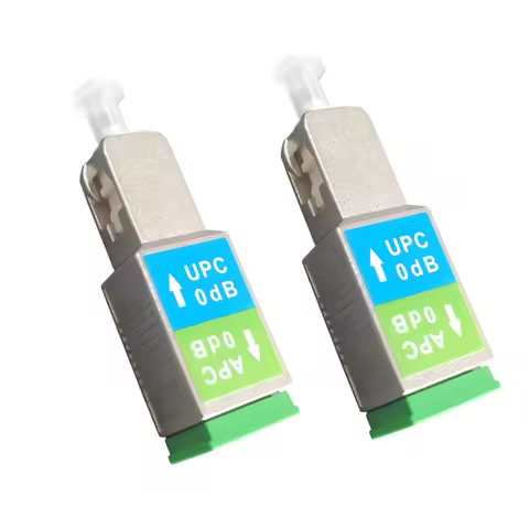 1PCS NEW Optic Fiber Attenuator Connector 0dB SC/APC Female-SC/UPC Male SM-9/125 Fiber Optic Adapter