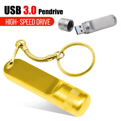 Microphone USB 3.0 Flash Drives 128GB Mini Metal Memory Stick 64GB Golden Pen Drive 32GB Creative Gi