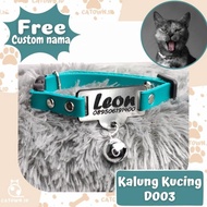D003-Kalung Kucing Custom Nama Lucu Free Tulis Nama Alamat Cat Collar