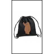 | We Bare Bears Drawstring Bag / Bag / Taslan Material - Panda |