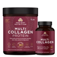 Ancient Nutrition Multi Collagen Capules, 90 Count + Multi Collagen Protein Powder, Unflavored, 60 S