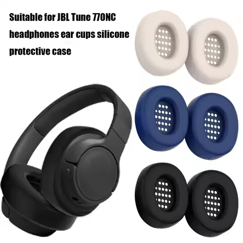 1Pair Headphone Shell For JBL Tune 770NC Headphones Cover Wear-Resistant Silicone Protective Sleeve