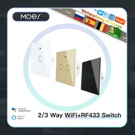 Upgraded Wifi Smart Rf433 Touch Switch 2/3 Way Smart Life/tuya App Control,alexa Google Home Voice C