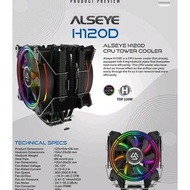 [READY STOCK] ALSEYE GAMING PROCESSOR FAN AMD INTEL LGA 6 HEAT PIPE 2 FAN 120MM RGB WITH BRACKET LGA