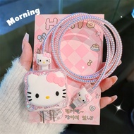 High-Quality Hello Kitty Data Charger Kit, Cable Protector, Apple-Compatible 20W Adapter Protector