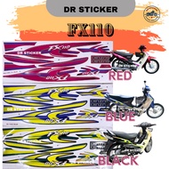 SUZUKI FX110 Stripe Stiker Sticker FX 110 FX (3) BODY COVERSET COVER SET KAVERSET KAVER SET