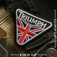 Triumph มอเตอร์ไซค์ รถแข่ง ตัวรีดติดเสื้อ อาร์มปัก ตกแต่งเสื้อผ้า หมวก กระเป๋า ยีนส์