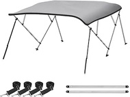 Naviskin Light Grey 3 Bow 6'L x 46" H x 85"-90" W Bimini Top Includes Mounting Hardwares,Storage Boo