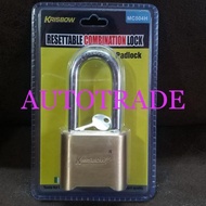 Padlock Krisbow Brass Resettable Lock Number 4 Number Combination Mc504H