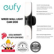 eufy Security Wired Wall Light Cam S100, 2K Floodlight Camera, Porch Light with Security Camera Outd