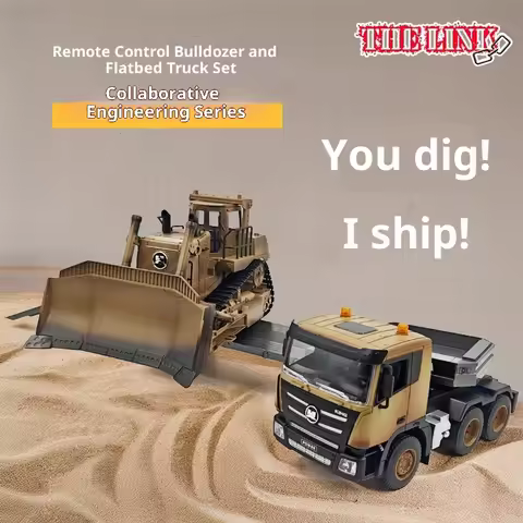 1/18 Rc Truck Alloy Tractor Thelink 1318 Remote Controlled Bulldozer D9r Collaborative Engineering T