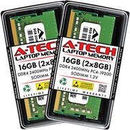 A-Tech 16GB (2x8GB) DDR4 2400 MHz SODIMM PC4-19200 (PC4-2400T) CL17 Non-ECC Laptop RAM Memory Module