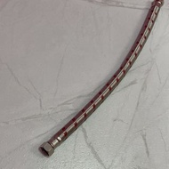 台製耐高溫加大進水軟管 6分管4分頭 304鋼絲軟管 內孔11mm大流量 進水軟管 耐高壓耐高溫 熱水器高溫管@qp78