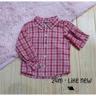 checkered red polo for kids 2 years old thrifted from ukay bale