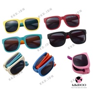 KKD Two-Tone Foldable Children's Sunglasses Anti-Uv Square Model Fashion Ages 2-10 Years