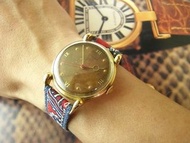 50's 古董 VINTAGE CLARENZIA  750/18K玫瑰金實金 蟹爪腳樹榴面PP古典針 上鏈錶