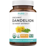 USDA Organic Dandelion Root Extract - 10:1 Dandelion Root Supplement with 5000mg Herbal Equivalent S
