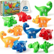 [instock] Coogam Matching Letters Fine Motor Toy, 13 PCS Double-Sided ABC Dinosaur Alphabet Match Ga
