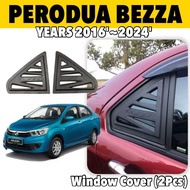 2Pcs Perodua Bezza Window Cover 3D Carbon Fibre Door Visor Accessories Bezza