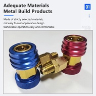 Adapter R134a Air Conditioning Adjustable Quick Coupler Connector H/L AC Freon Manifold Gauge Hose C