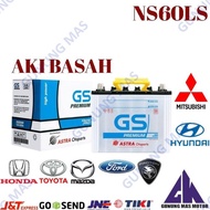 Aki Mobil NS60LS Batre Battery Accu Basah NS 60 LS Baterai GS Premium