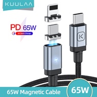 【50%OFF VOUCHER 】KUULAA 65W LED USB C Cable Magnetic USB Type C Cable For Huawei Xiaomi Samsung 27W Type C To Lightning Cable For iPhone 14 13 12 11 Mobile Phones Fast Charging PD Magnetic Cable Mobile Phone Cable USB Cord