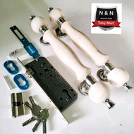 MARMER 1set kunci Handle pintu Bahan marmer Jumbo 40cm / Gagang Tarikan pintu rumah