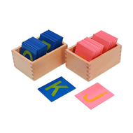 Montessori Sandpaper Letters Lower and Capital Case Print Alphabet Puzzles Language Early Learning R