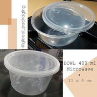 Bowl 400 ml mangkok plastik microwave serbaguna 400 ml