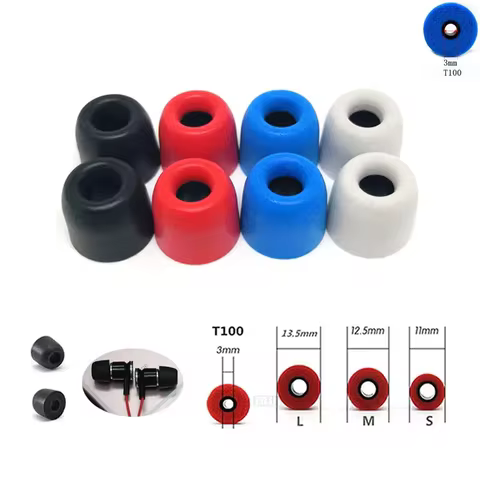 ANJIRUI 10Pair Memory Foam Tips T100 (L M S) 3.0mm Caliber Ear Pads Cotton For Shure Se112 SE210 Se2