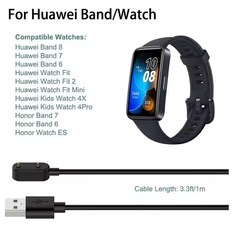 Magnetic Charger for Huawei Band 10 9 8 7 6 /Watch Fit / Honor Band 4X USB Smartwatch Charger Replac
