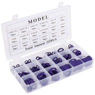 225Pcs Seal O-Ring R22 R134A Air Conditioning O-Ring Rubber Washer Assortment Car Accessories
