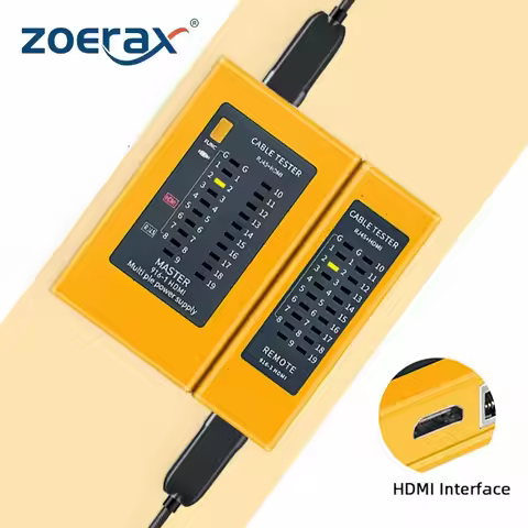 ZoeRax 2-in-1 Cable Tester, HDMI Digital Cable Tester, RJ45 Network Cable Tester, Ethernet Tester Ch